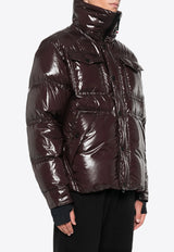 Moncler Grenoble Tecka Glossy Padded Jacket Brown J20971G00009539FT_259