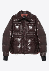 Moncler Grenoble Tecka Glossy Padded Jacket Brown J20971G00009539FT_259