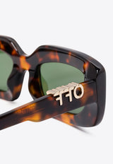 Off-White Renton Rectangular Sunglasses Green OERI13CF24PLA001_6055