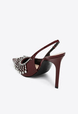 Gucci 105 Crystal Embellished Slingback Pumps in Patent Leather Bordeaux 805306BNC00/P_GUC-6207