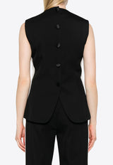 Meryll Rogge Twill-Weave Vest Black 500531WF24_BLACK