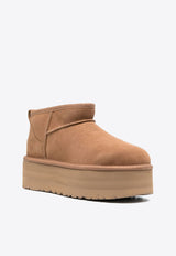 UGG Classic Ultra Mini Flatform Suede Boots Chestnut 1135092_CHE
