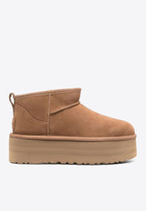 UGG Classic Ultra Mini Flatform Suede Boots Chestnut 1135092_CHE