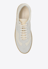 Ferragamo Achille Low-Top Suede Sneakers Cream 021572 ACHILLE 1 762260-MASCARPONE