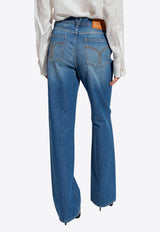 Versace Medusa 95 Straight--Leg Jeans Blue 1011519 1A07079-1D100