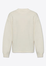 Jacquemus Jacquard Logo Wool-Blend Sweater Cream 245KN295 2329-130