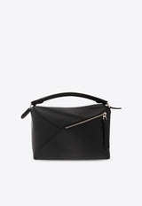 Loewe Puzzle Leather Top Handle Bag Black A510P49X14 0-BLACK