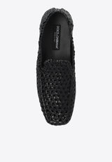 Dolce & Gabbana Hand-Woven Calf Leather Loafers Black A50634 AZ870-80999