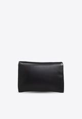 Logo Leather Pouch Bag