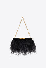 Medium Marlene Ostrich-Feather Shoulder Bag