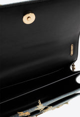 حقيبة كتف 3.5 من الدنيم برقع متباينة