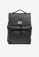 Coated Logo Jacquard Backpack
