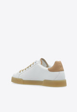 Dolce & Gabbana Portofino Low-Top Leather Sneakers White CS2277 A9U73-8Z151
