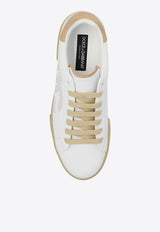 Dolce & Gabbana Portofino Low-Top Leather Sneakers White CS2277 A9U73-8Z151