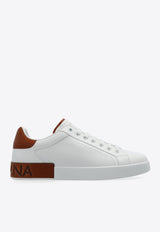 Dolce & Gabbana Portofino Low-Top Leather Sneakers White CS2278 A9U73-8S537