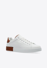 Dolce & Gabbana Portofino Low-Top Leather Sneakers White CS2278 A9U73-8S537