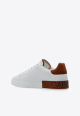 Dolce & Gabbana Portofino Low-Top Leather Sneakers White CS2278 A9U73-8S537