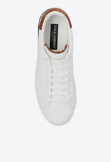 Dolce & Gabbana Portofino Low-Top Leather Sneakers White CS2278 A9U73-8S537