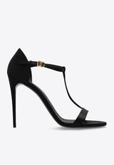 Dolce & Gabbana Keira 105 T-bar Satin Sandals Black CR1766 A7630-80999