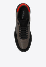 Dolce & Gabbana New Roma Leather Low-Top Sneakers Black CS2275 AW290-8B836