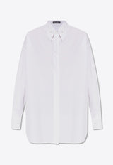 قميص طويل الأكمام بياقة مطرزة