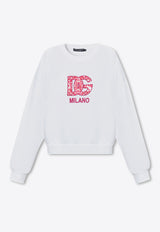 Dolce & Gabbana DG Milano Patch Sweatshirt White F9Q92Z GDBVW-S8400
