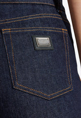 Dolce & Gabbana Logo Plaque Skinny Jeans Navy Blue FTC67D G8LT2-S9001