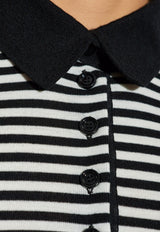 تي شيرت بولو قصير مُقلم