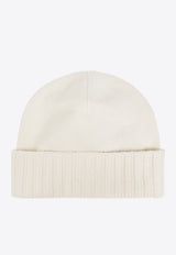 Dolce & Gabbana DG Logo Cashmere Beanie Cream FXQ06Z JAWZ9-W0001