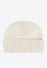 Dolce & Gabbana DG Logo Cashmere Beanie Cream FXQ06Z JAWZ9-W0001