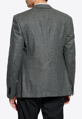 Dolce & Gabbana Single-Breasted Wool Blend Blazer Grey G2TW2T FMCA0-S8291