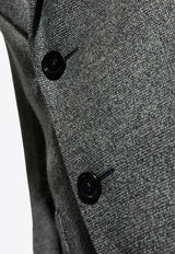 Dolce & Gabbana Single-Breasted Wool Blend Blazer Grey G2TW2T FMCA0-S8291