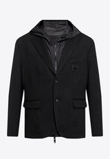 Dolce & Gabbana Single-Breasted Blazer with Hooded Vest Black G9ABFT GF788-N0000