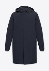 Moncler Larezila Hood Long Parka Jacket Navy Blue J20911C00014 539MS-77D