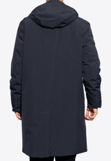 Moncler Larezila Hood Long Parka Jacket Navy Blue J20911C00014 539MS-77D
