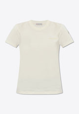 Moncler Beaded Logo T-shirt Cream J20938C00013 89AIJ-034