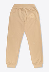 Dolce & Gabbana Kids Boys Logo Patch Track Pants Beige L4JPIG G7NXC-M1217