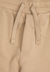 Dolce & Gabbana Kids Boys Logo Patch Track Pants Beige L4JPIG G7NXC-M1217
