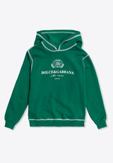 Dolce & Gabbana Kids Boys Logo Print Hooded Sweatshirt Green L4JWKI G7NVV-V0403