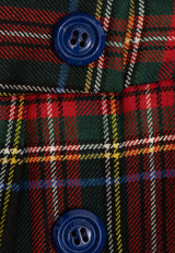 Girls Tartan Check Pleated Skirt
