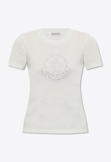 Moncler Crystal Logo T-shirt White J20938C00017 829FB-033