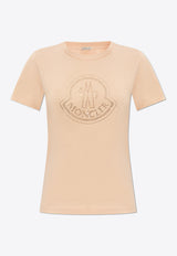 Moncler Crystal Logo T-shirt Pink J20938C00017 829FB-514