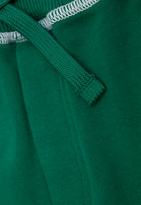 Dolce & Gabbana Kids Boys DG Logo Embroidered Track Pants Green L4JPJN G7NVV-V0403