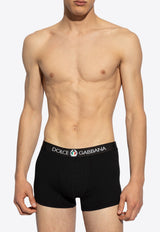 Dolce & Gabbana Logo Band Jersey Boxers Black M4C03J ONN94-N0000