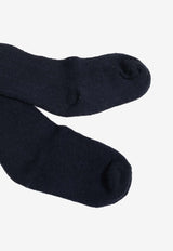 جوارب طويلة محبوكة بشعار الماركة للبنات