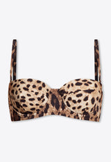 Dolce & Gabbana Leopard Print Balconette Bikini Top Beige O1A16J ONO11-HY13M