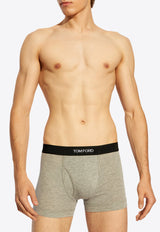 Tom Ford Logo Jacquard Boxer Briefs - Set of 2 Grey T4XC31410 0-020