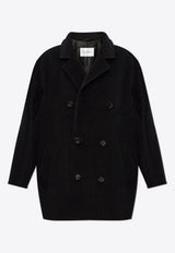 Max Mara Rebus Wool-Blend Short Coat Black REBUS 2421086011-003