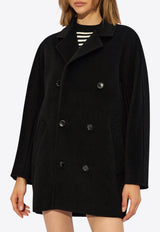 Max Mara Rebus Wool-Blend Short Coat Black REBUS 2421086011-003