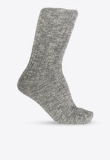 Rib Knit Slub Socks